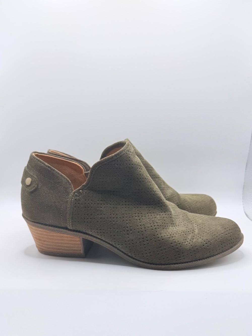Dr. Scholls Women's Size 7.5 Bandit Ankle Boots Low Stacked Heel Comfort Booties